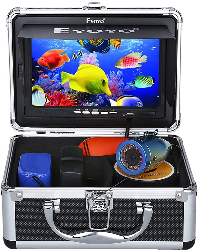 Eyoyo Portable 7inches LCD Monitor Fish Finder Waterproof Underwater Camera image, best underwater camera for ice fishing, best underwater fishing camera, top ten best underwater camera 2022